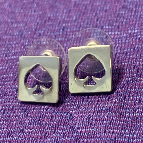 kate spade Jewelry - Kate Spade simplicity silver square spade earrings